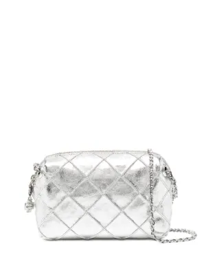 Jil Sander Goji Micro Metallic Leather Bag | Grey | FARFETCH