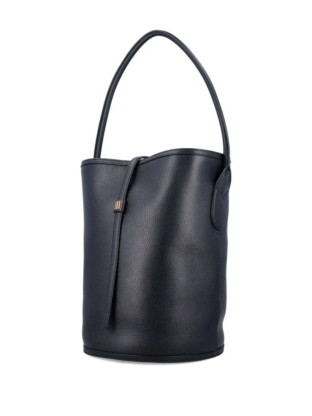 By Malene Birger Maryllon Grainy Leather Bucket Bag In Black
