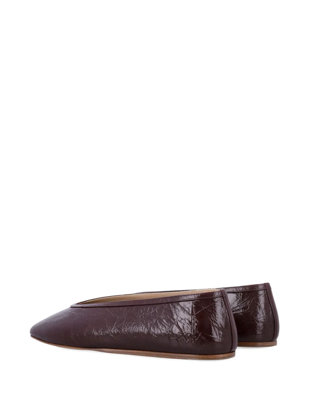 Le Monde Beryl Luna textured-leather ballet flats Purple