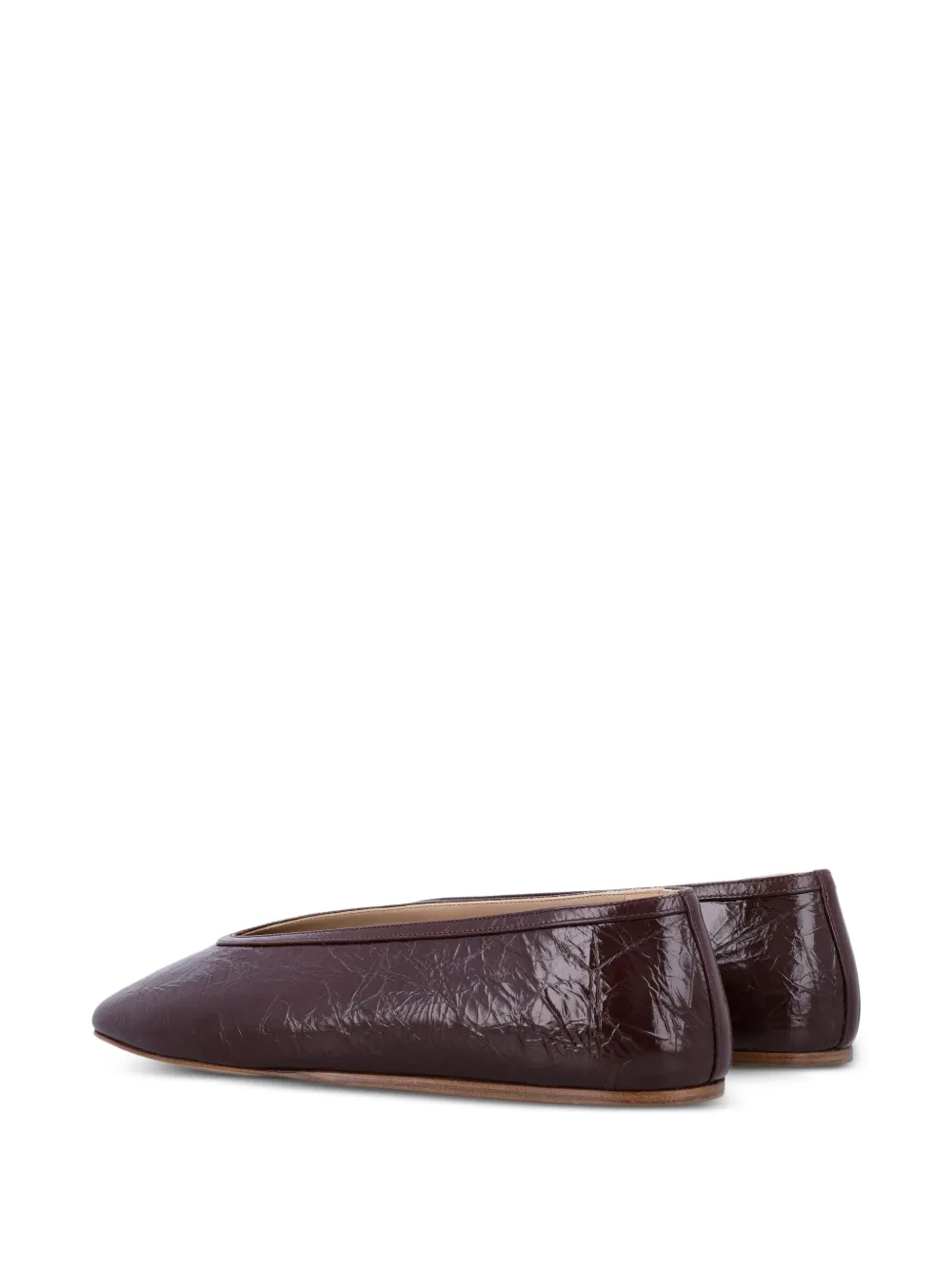 Le Monde Beryl Luna textured-leather ballet flats Purple