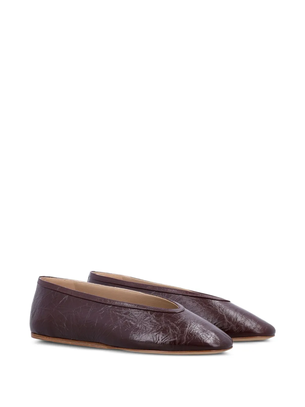 Le Monde Beryl Luna textured-leather ballet flats | Image 2