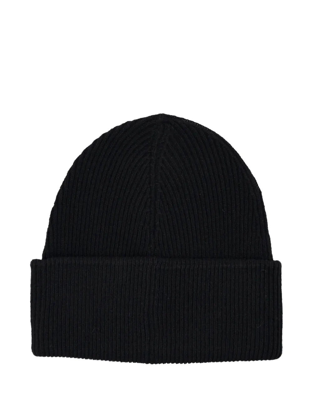 MM6 Maison Margiela Geribbelde katoenen muts met band - Zwart