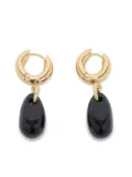 ISABEL MARANT teardrop-stone hoop earrings - Gold