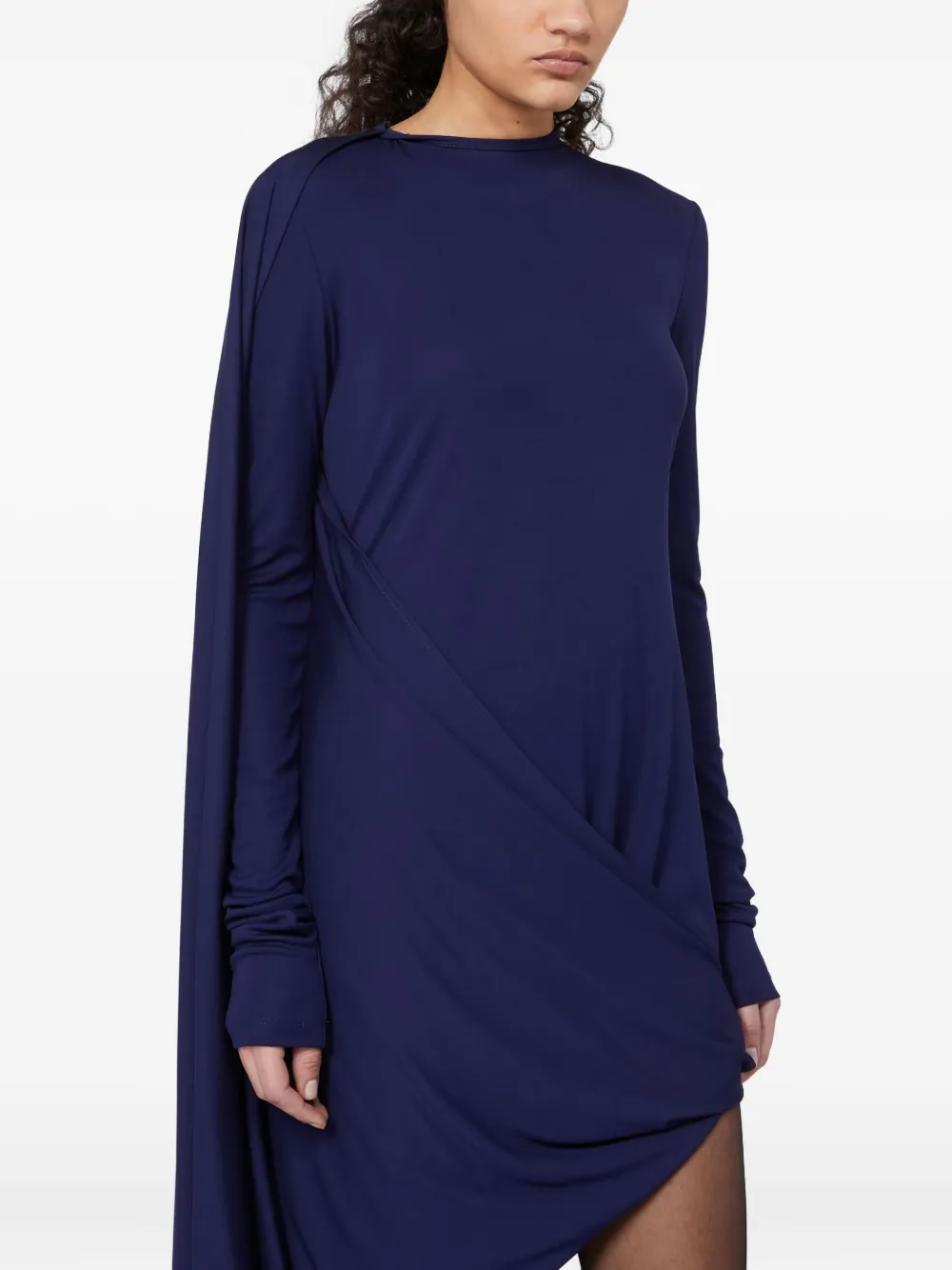 Max Mara ARIETE1234 draped asymmetrical dress - ブルー Max Mara ARIETE1234 draped asymmetrical dress - ブルー
