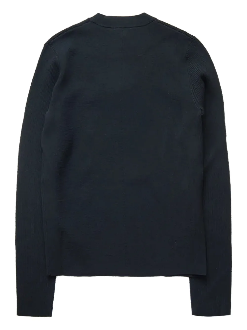 Diesel Zackary geribbeld T-shirt met ronde hals en logo - Zwart