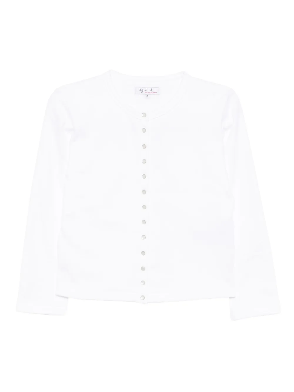 Agnès B. Le Petit Snap Cardigan In White