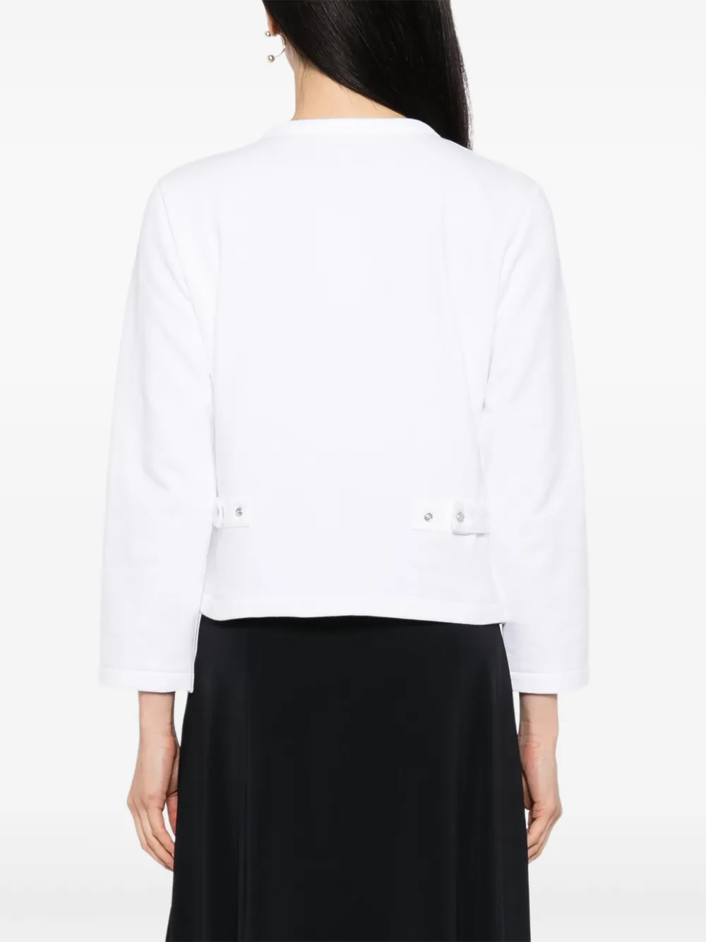 Agnès B. Le Petit Snap Cardigan In White