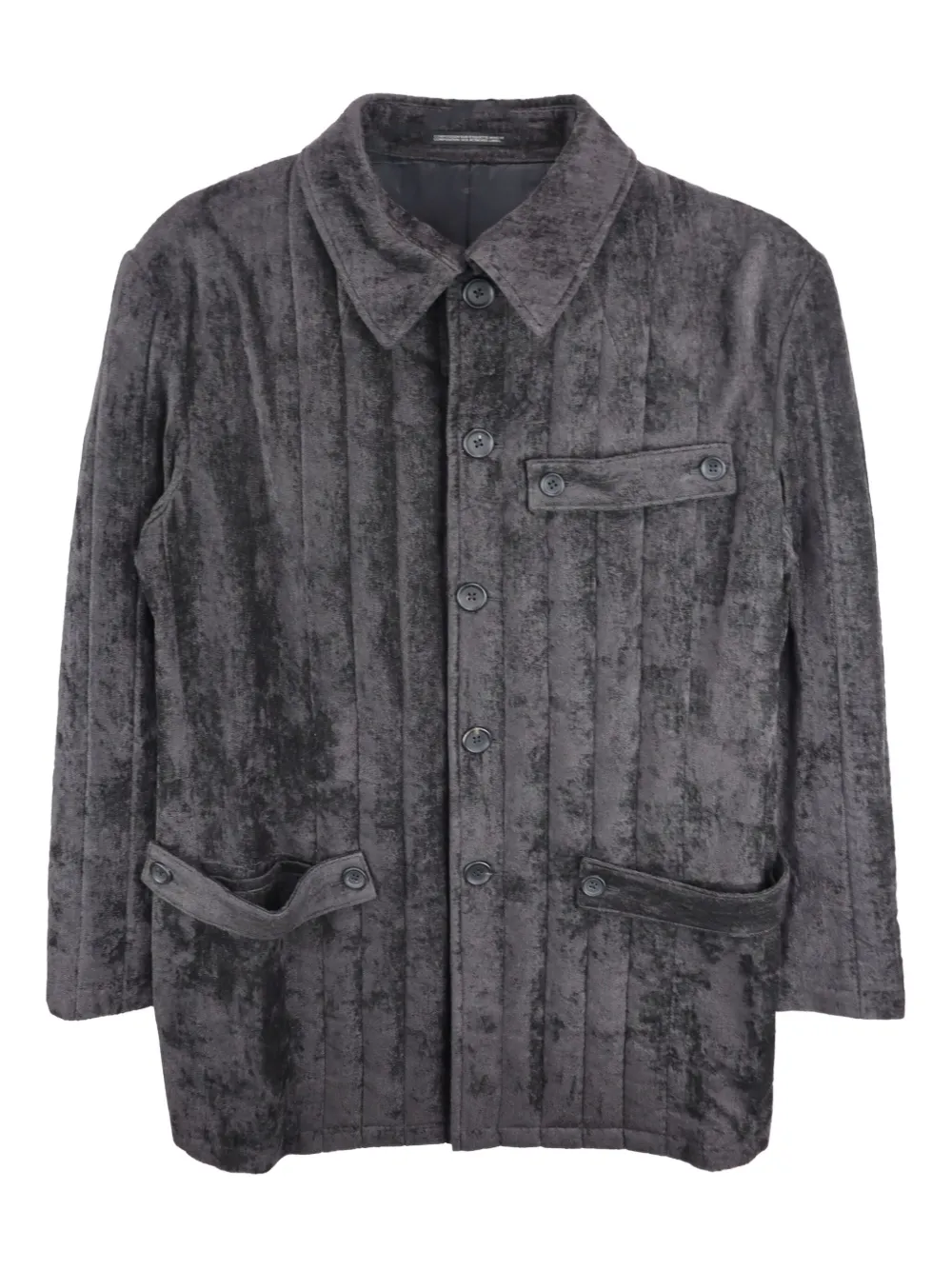 Yohji Yamamoto pleated linen jacket | Grey | Image 1