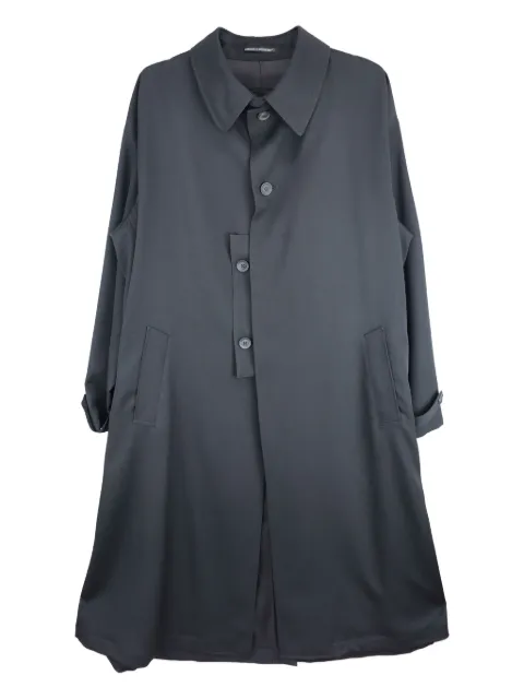 Yohji Yamamoto button-fastening point-collar coat