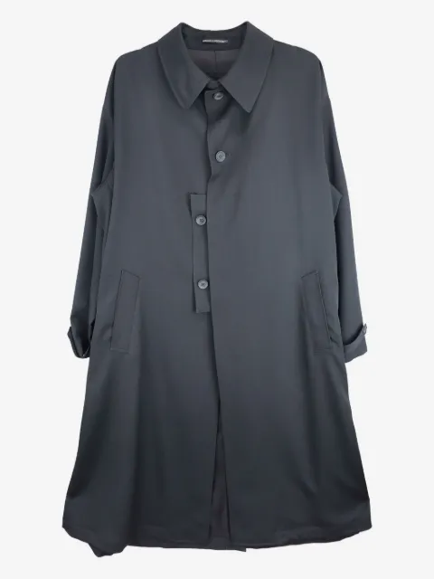 Yohji Yamamoto button-fastening point-collar coat
