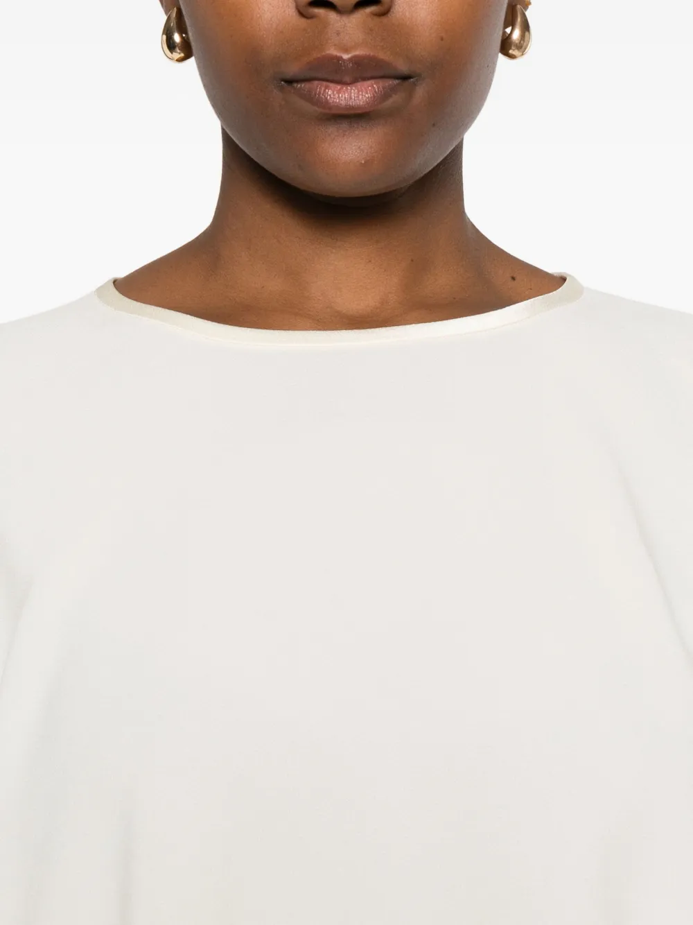Forte Forte Matte Anvers Satin Embroidered Top In White