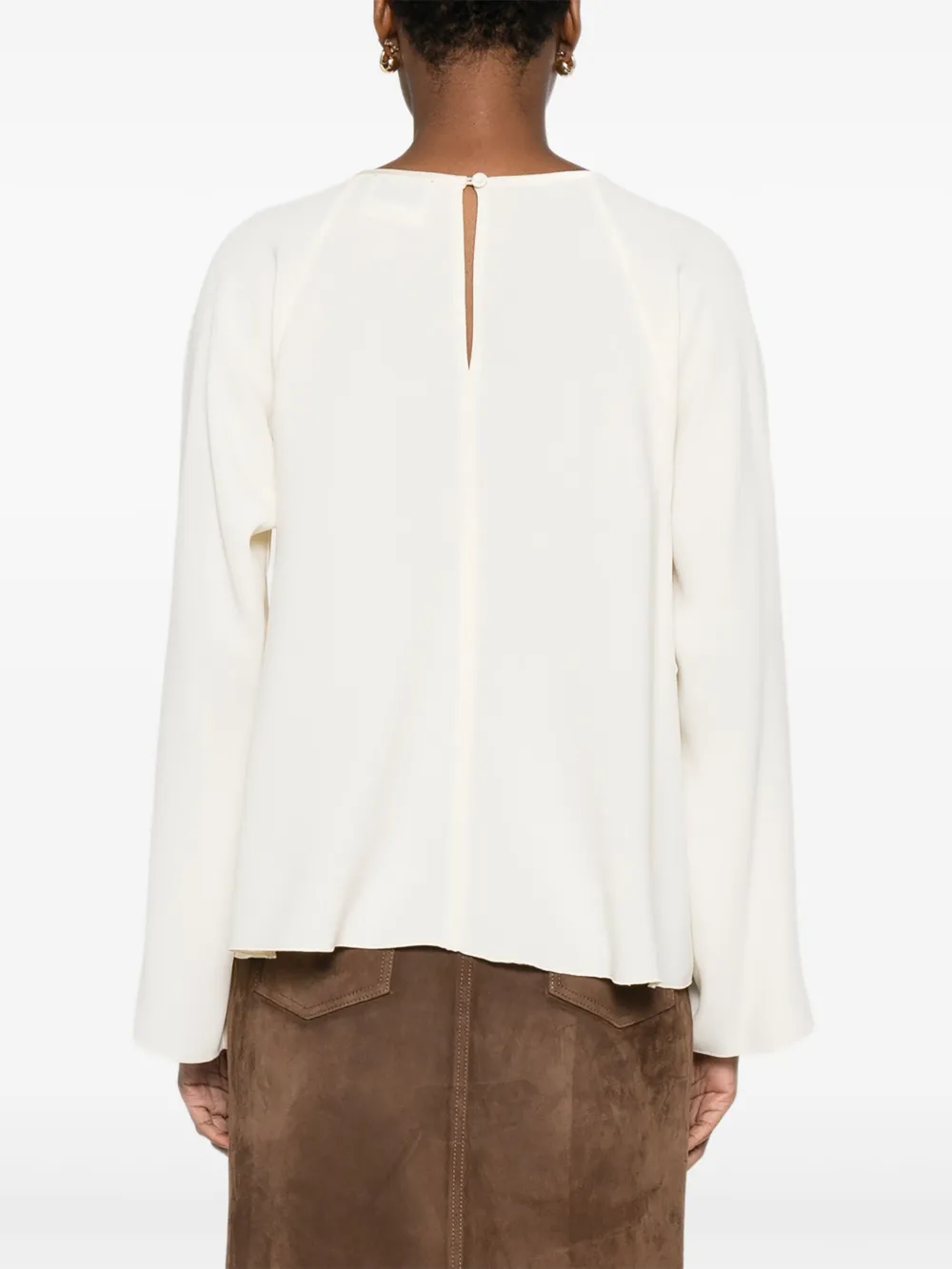 Forte Forte Matte Anvers Satin Embroidered Top In White
