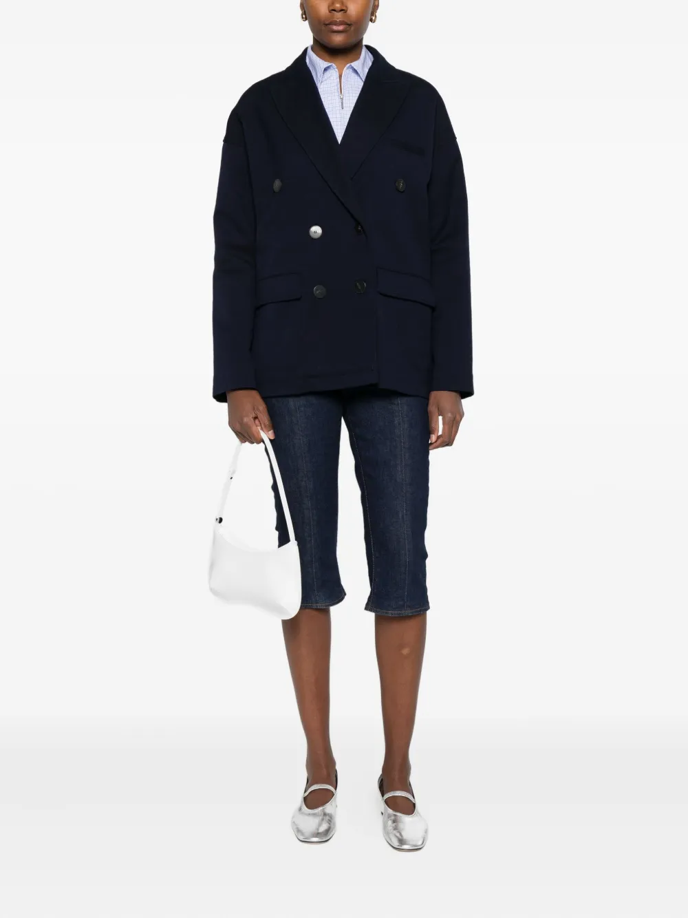 Forte Forte Women Double-breasted Jacket In Blue