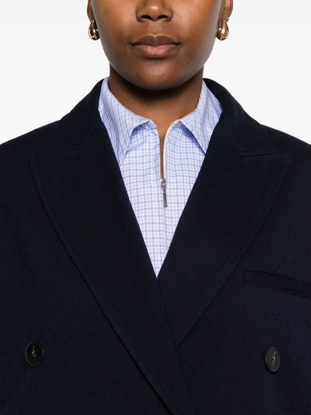 Forte Forte Women Double-breasted Jacket In Blue