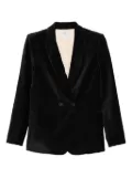Forte Forte double-breasted velvet blazer - Black