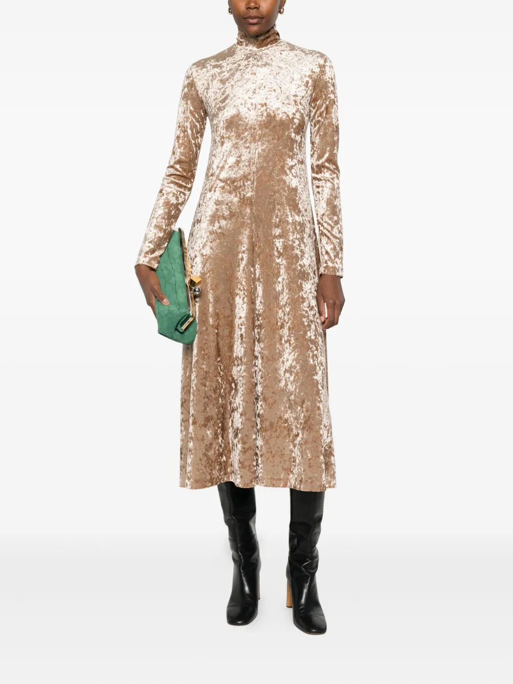 Forte Forte long-sleeves midi dress - Beige