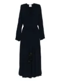 Forte Forte tassel-embellished tie-neck maxi dress - Blue