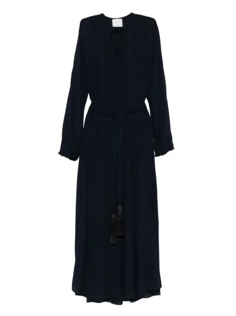 Forte Forte tassel-embellished tie-neck maxi dress
