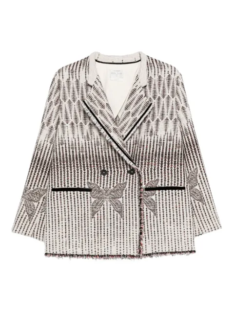Forte Forte patterned fringed-trim jacket