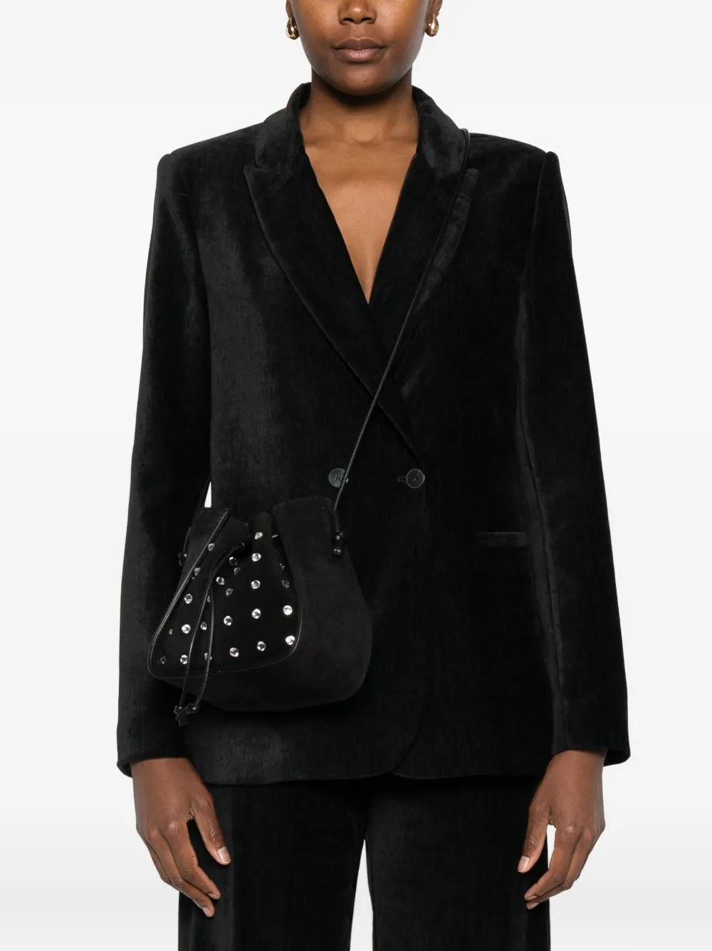 Forte My Pepita bucket-tas verfraaid met kristallen Zwart