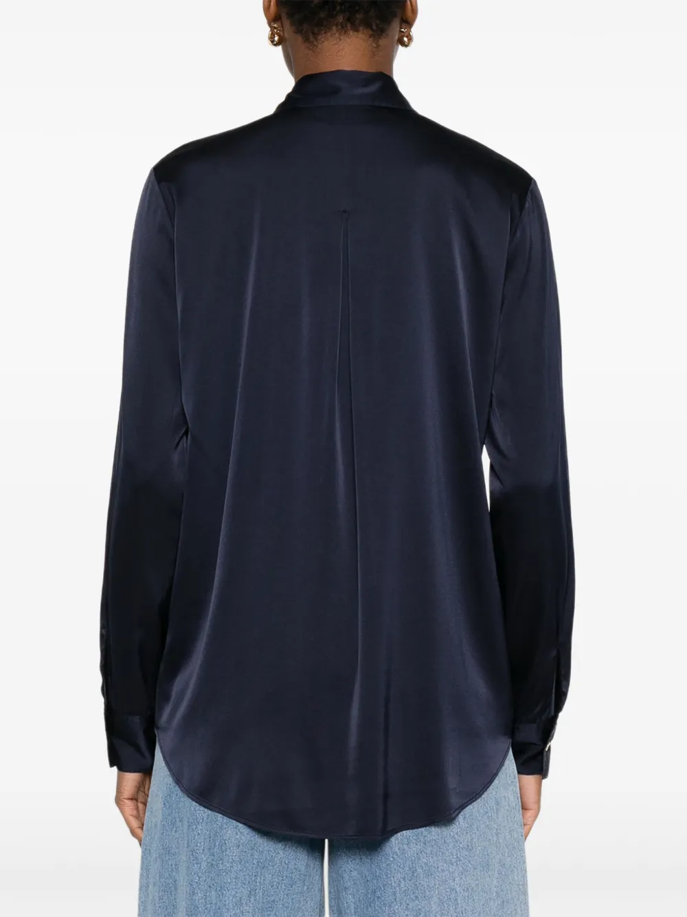 Forte Button-down blouse Blauw