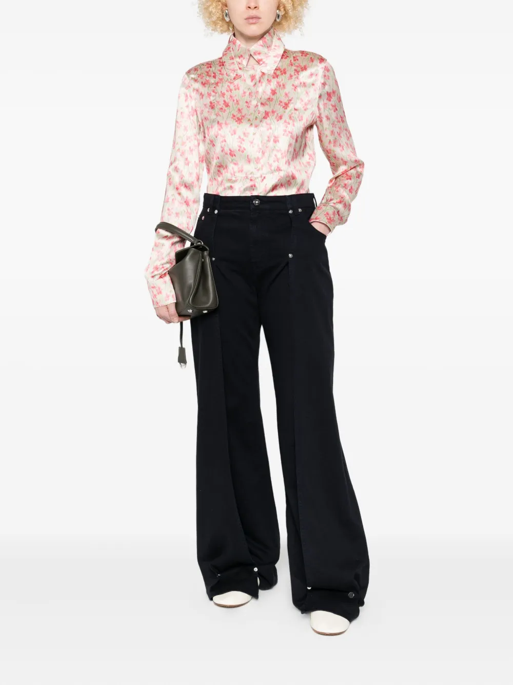 LOEWE blouse met bloemenprint - Wit