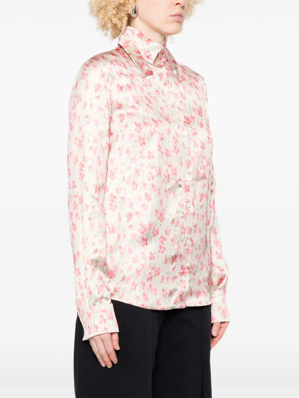 LOEWE blouse met bloemenprint Wit