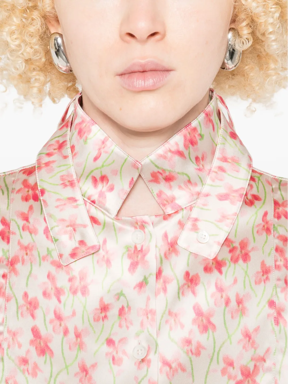 LOEWE blouse met bloemenprint Wit