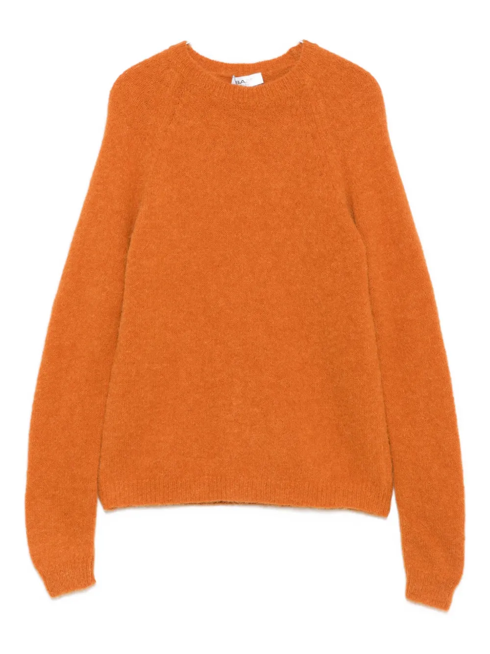 base round-neck long-sleeve sweater - Arancione