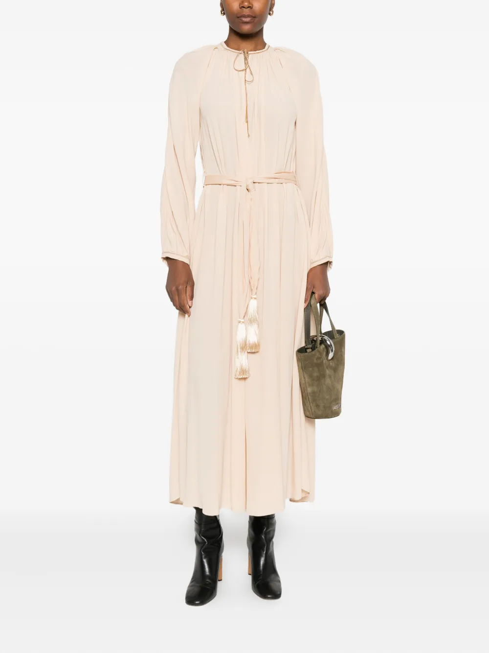Forte Forte tassel-belt dress - Beige