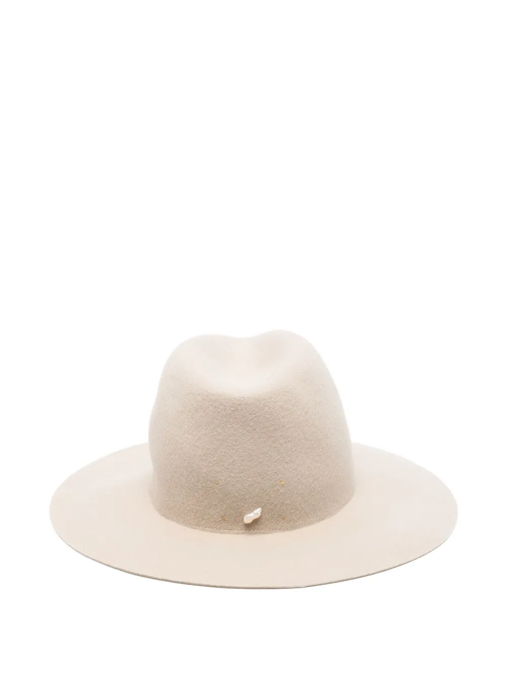 Forte Forte Verfraaide wollen hoed - Beige