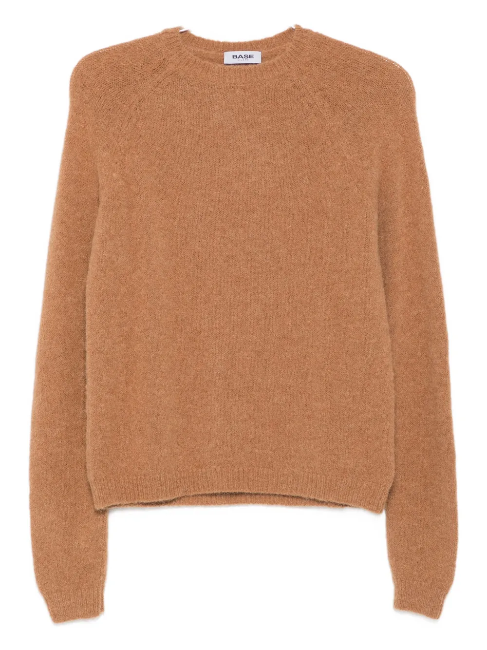 Base Round-neck Raglan-sleeve Sweater In Brown