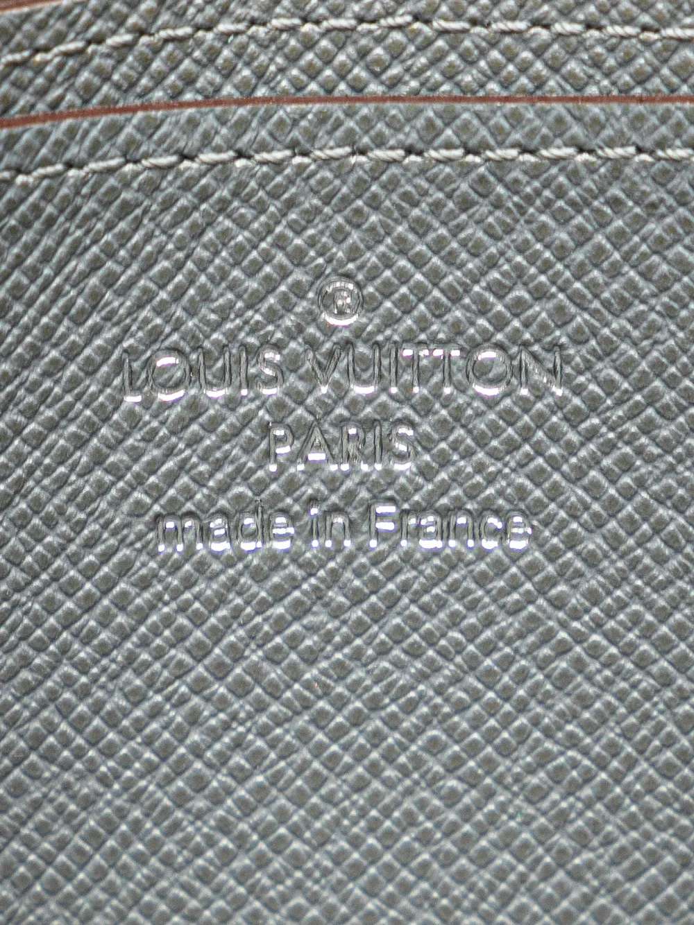 Pre-owned Louis Vuitton 2012 Taiga Zippy Vertical Purse Coin Pouch In Gray