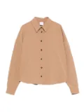 Caliban button-front collared shirt - Neutrals