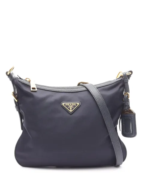 Prada Pre-Owned 2013-2025 Saffiano Trimmed Tessuto Zip Top crossbody bag