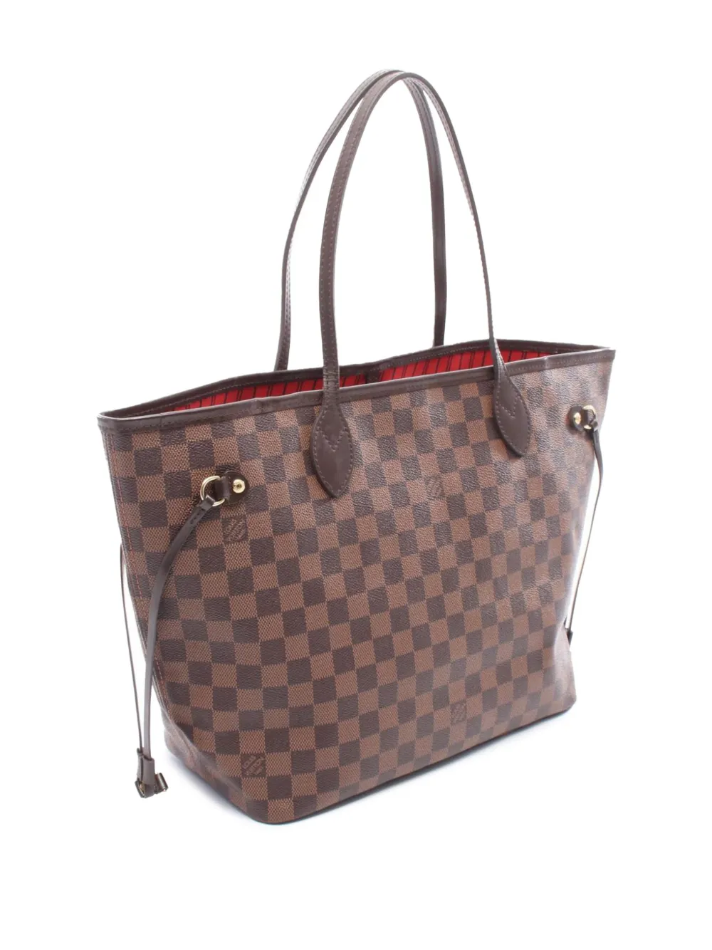 Pre-owned Louis Vuitton 2014 Damier Ebene Neverfull Mm Tote Bag In Brown