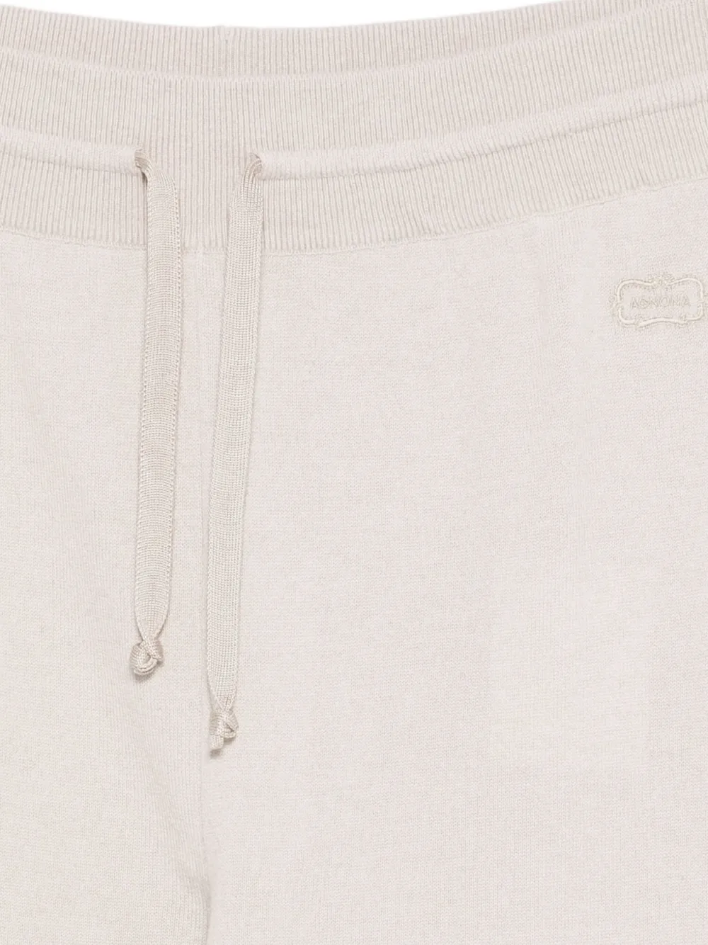 Agnona Broek met trekkoord manchetten Beige