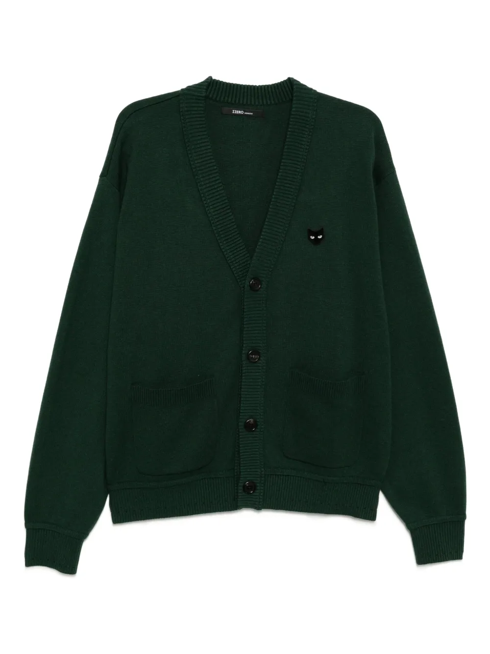 SONGZIO cat-embroidered cardigan | Green | Image 1