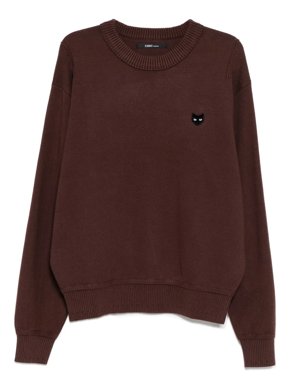 SONGZIO cat-embroidered sweatshirt | Brown | Image 1