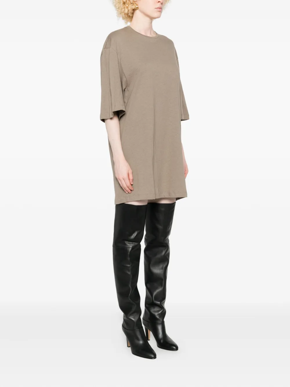 Totême Short-sleeve T-shirt Dress In Neutral