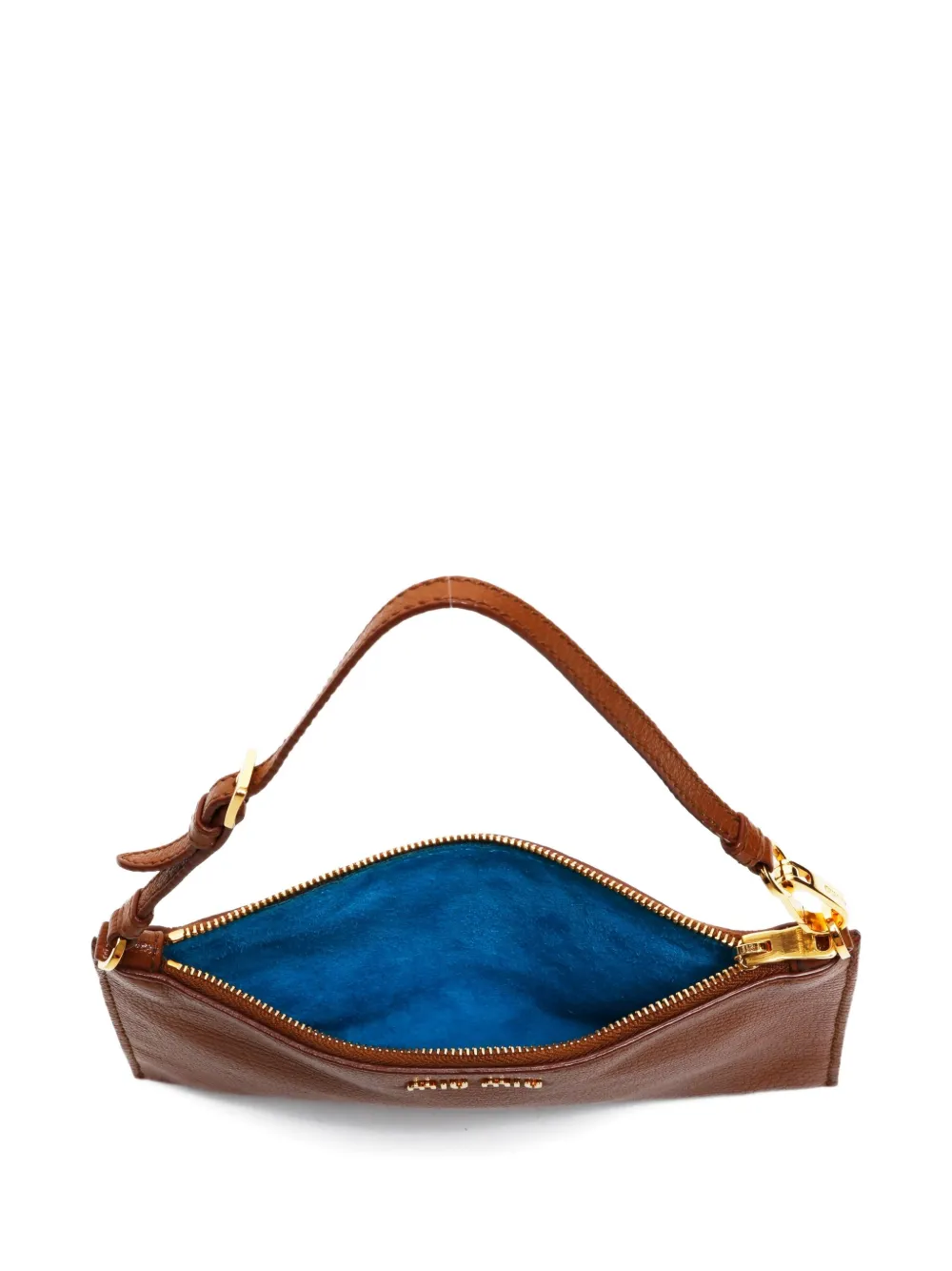 Pre-owned Miu Miu 2010s Mini Leather Shoulder Bag In Brown