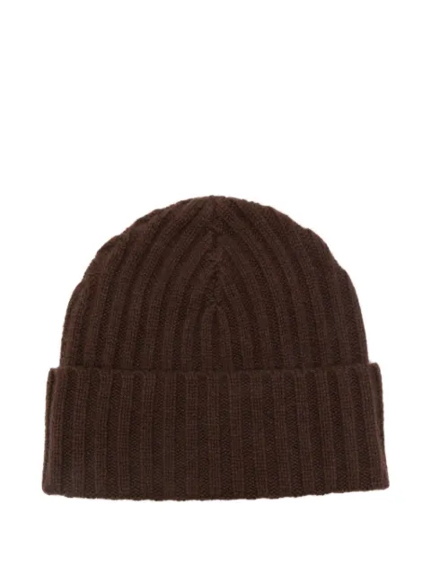 Liska ribbed cashmere beanie hat 
