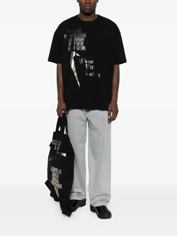 Black Comme Des Garçons プリント Tシャツ | ブラック | FARFETCH JP