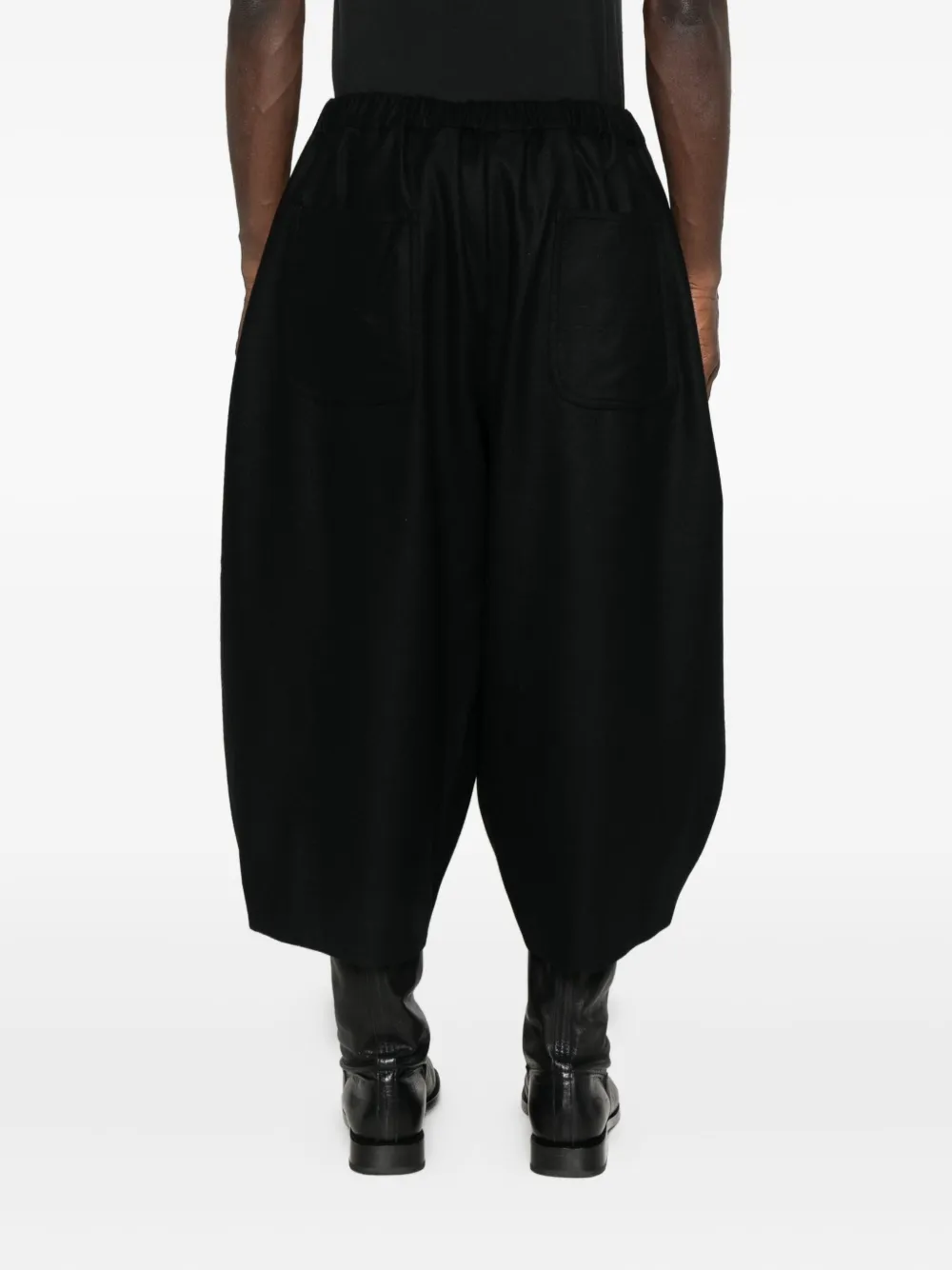 Black Comme Des Garçons Elasticated Trousers In Black