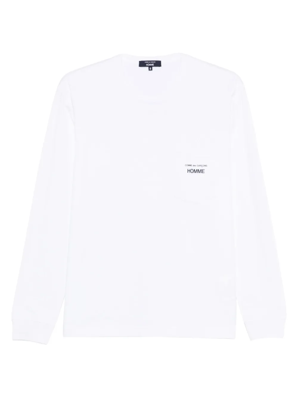 Comme des Garçons Homme logo-print long-sleeve T-shirt | White | Image 1