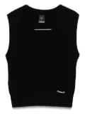 PINKO V-neck knitted vest - Black