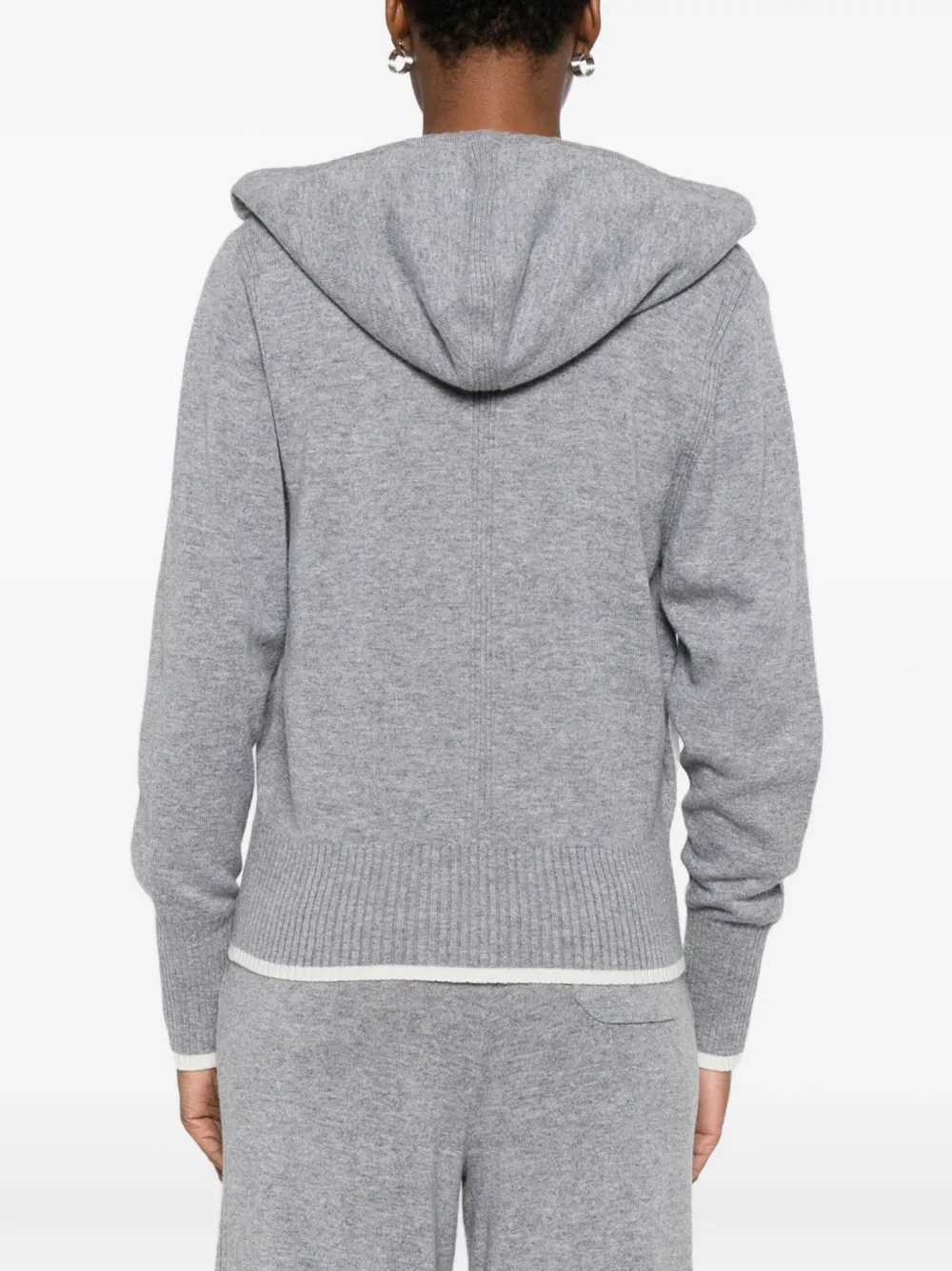 Pinko Hooded Zip-up Cardigan In Gold