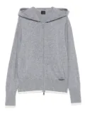 PINKO hooded zip-up cardigan - Grey