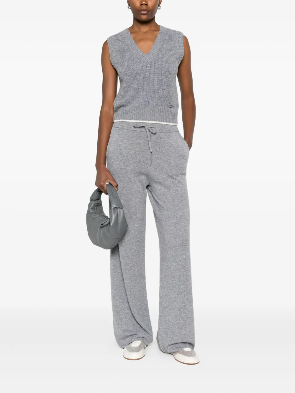 PINKO knitted drawstring trousers - Grijs