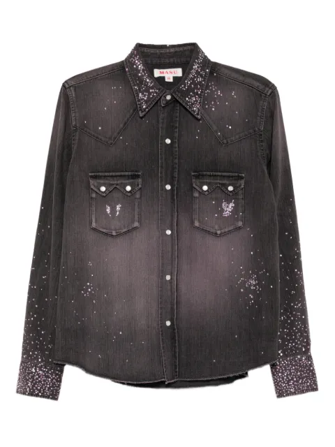 MASU crystal embellished shirt
